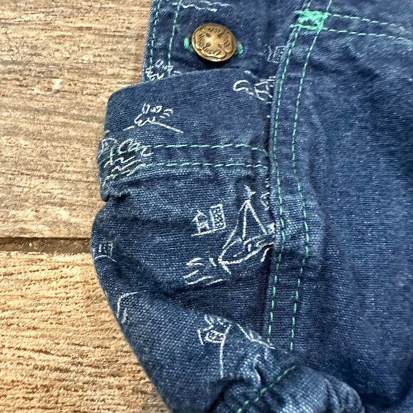 Vintage Osh Kosh Vestbak Nautical overalls romper made in USA 3/6 months - Picture 4 of 7